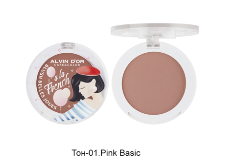 Alvin D`or  ALF-06 A LA FRENCH Румяна для лица Blush belles joues  тон 01 pink basic