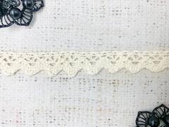 Кружево хлопковое/Тесьма вязаная, ш. 2 см, суровый