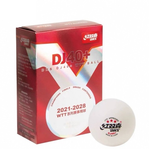 Мячи для настольного тенниса DHS 3* DJ40+ WTT (2021-2028) (6шт.)