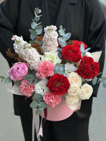 Цветы в коробке «Вечерний бархат»