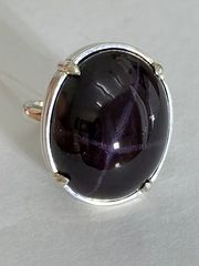 Корунд Зв (серебряный кольцо)