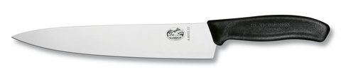Нож Victorinox разделочный, лезвие 22 см, черный (подарочная упаковка)