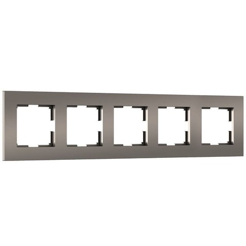 Рамка на 5 постов. Цвет Бронза софт. Werkel(Веркель). Slab. a067788 / W0052963