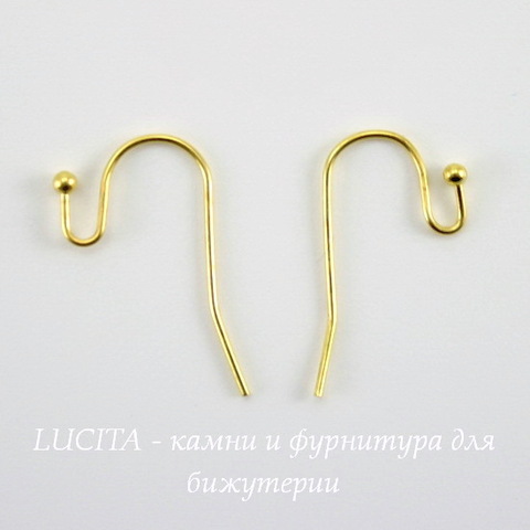 Швензы - крючки c шариком, 22 мм (цвет - золото), 5 пар