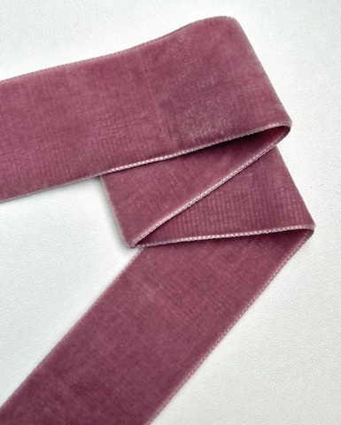 Тесьма бархатная, цвет: пыльно-розовый, 47 мм