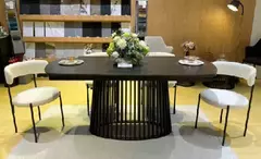 Стол DESIO 180 PURE BLACK SOLID CERAMIC Черный мрамор матовый, керамика/Черный каркас, DISAUR