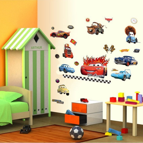 Wall Sticker Wallpaper 3D Art — Pixar Cars