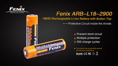 Аккумулятор Fenix Li-ионный размер 18650 3.6V 2900 mAh