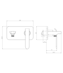 Смеситель с гигиеническим душем встраиваемый – LM4919CW, Серия MELANGE