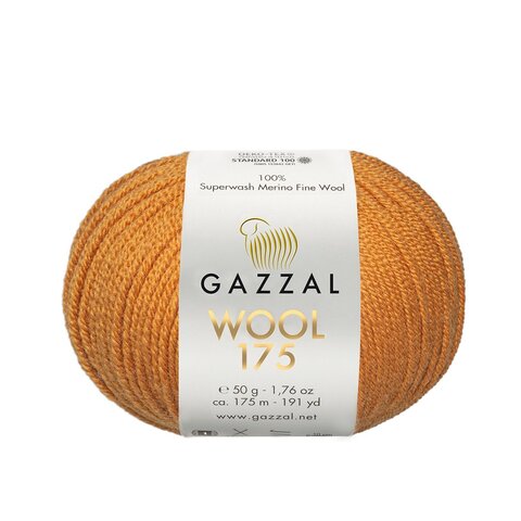 Пряжа Gazzal Wool 175 314 золото инков