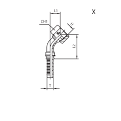 Фитинг DN 38 ORFS (Г) 2 (45) CAST