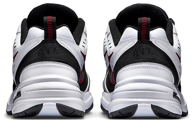 Nike Air Monarch 4 White Black Varsity Red Hyper Sneakers