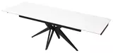 фото 5 Стол FORIO 160 MATT WHITE MARBLE SOLID CERAMIC / BLACK, DISAUR на profcook.ru