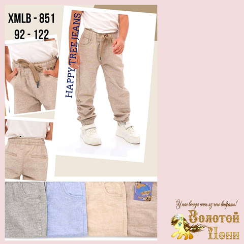 Брюки лён м (92-122) 250528-XMLB-851