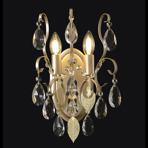 Настенный светильник Crystal Lux ESMIRALDA AP2 GOLD