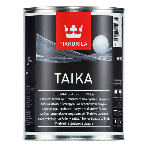 Tikkurila Taika/Тиккурила Тайка одноцветная перламутровая лазурь