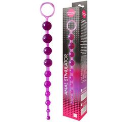 Фиолетовая анальная цепочка Anal stimulator - 26 см. - 