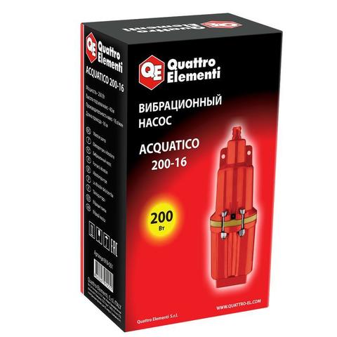 Насос вибрационный QUATTRO ELEMENTI Acquatico 200-16 (200 Вт, 960 л/ч, для чистой, 40м, кабель16 м,