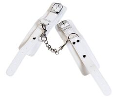 Белые кожаные наручники