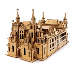 Государственный исторический музей от UNIWOOD - Деревянный конструктор, 3D пазл, сборная модель здания