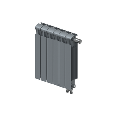Радиатор биметаллический RIFAR MONOLIT VENTIL 500 х 6 секций ТИТАН нижнее правое подключение