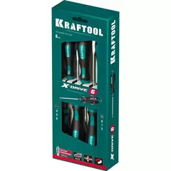 KRAFTOOL Х-Drive-6, 6 шт, набор отверток (250081-H6)