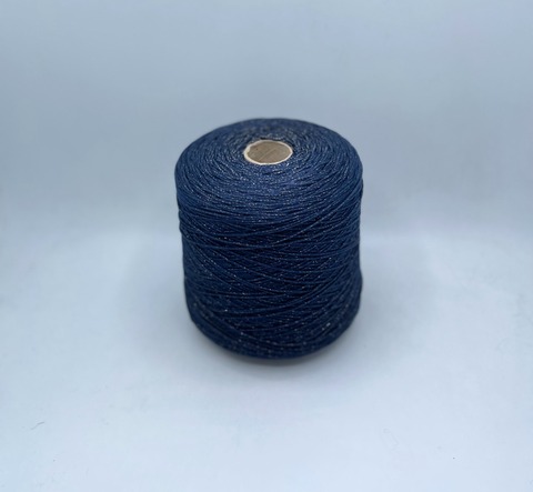 Industria Italiana (пр.Италия),art-Darling 220м/100гр, 64% Органический хлопок, 20% Полиамид, 16% Металлизированное волокно(люрекс), цвет-Синий. арт-29198