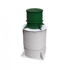 Станция биологической очистки Коло Веси Zorde 4 Midi самотечная/ 800 л. в сутки / до 5 чел. / самотечный сброс / компрессорный аэрация (1250x1250x2380см;130кг;) - арт.560216