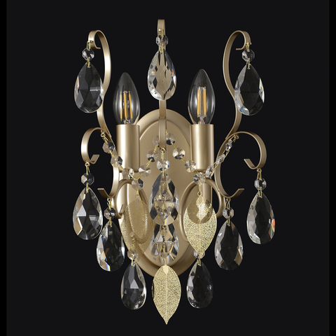 Настенный светильник Crystal Lux ESMIRALDA AP2 GOLD