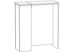 Стойка администратора угловая прямая с дверью СтА-02-07