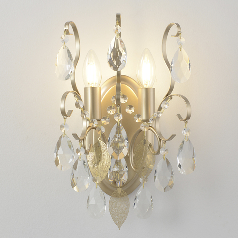 Настенный светильник Crystal Lux ESMIRALDA AP2 GOLD