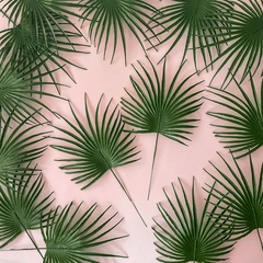 Пальма круглая зеленая, лист 20 см, зелень искусственная, набор 15 листьев.