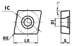 CCMT060208-GM VK4225 Пластина твердосплавная