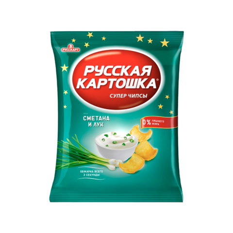 Чипсы Русская Картошка 50г Сметана и лук, шт