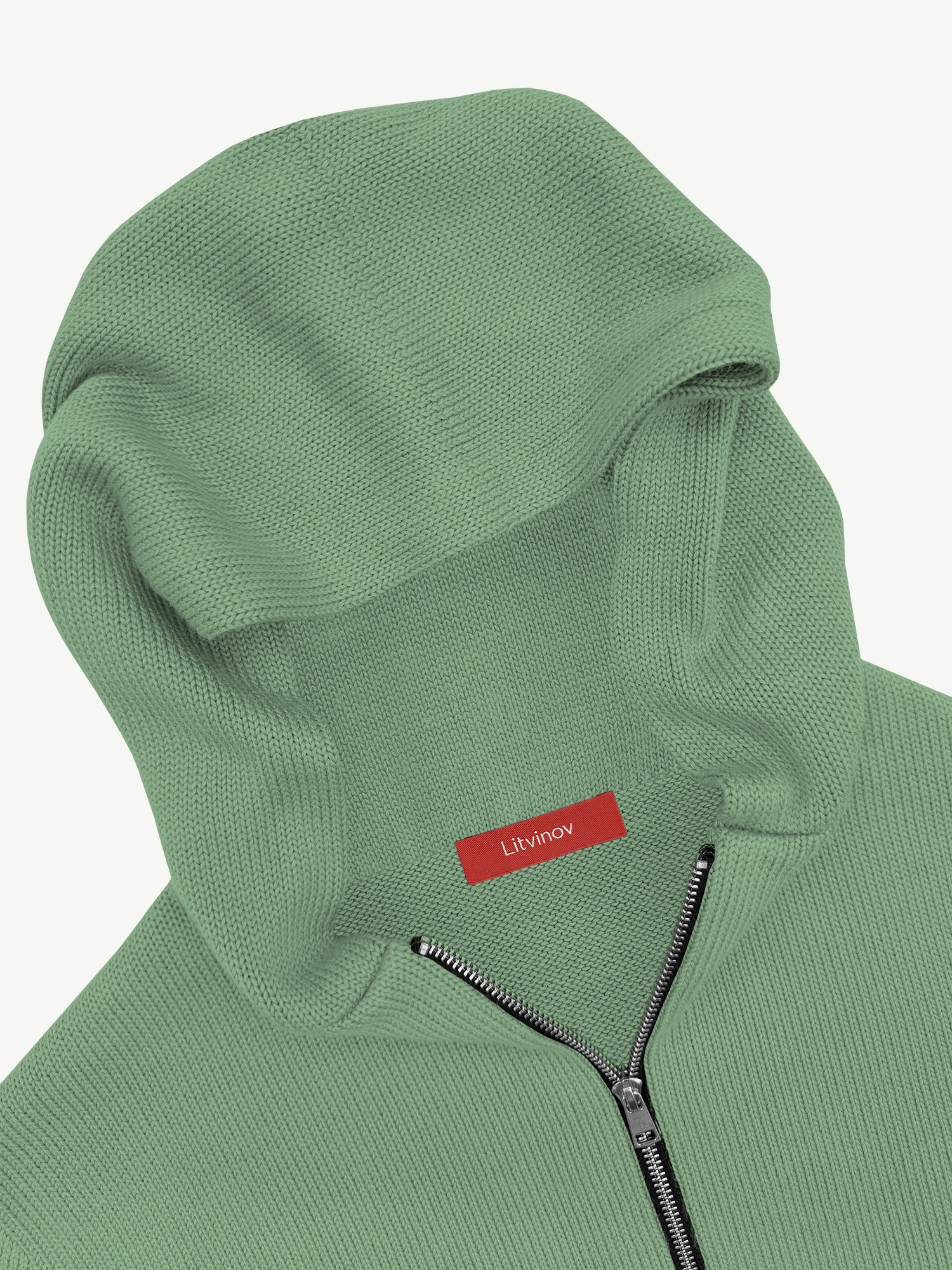 Толстовка на замке из мягкой шерсти