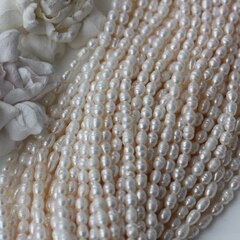 Жемчуг натуральный речной, рис, 5,7-7,2 мм, 1 нить, Ж024