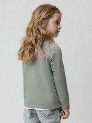 лонгслив  для девочки  КР 302904/хаки 6206 к663