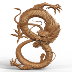 Силиконовый молд № 0312-Дракон правый