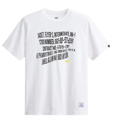 Футболка Alpha Industries Alpha Warped Label Tee White (Белый)