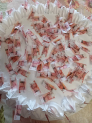 Посыпка для Торта Деньги Рубли 2.5*1 см, 160 шт (вафельная бумага)
