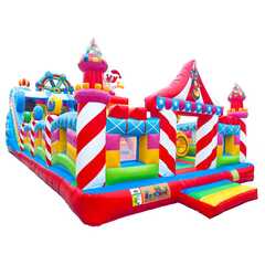 Коммерческий надувной батут «Парк развлечений», 14*6*7 м.