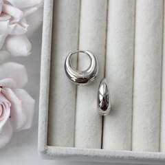 Швензы гладкие 19*7 мм с французским замком, родий, Ш112