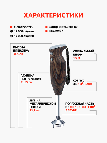 Блендер BAMIX Design Edition M200 Ebony