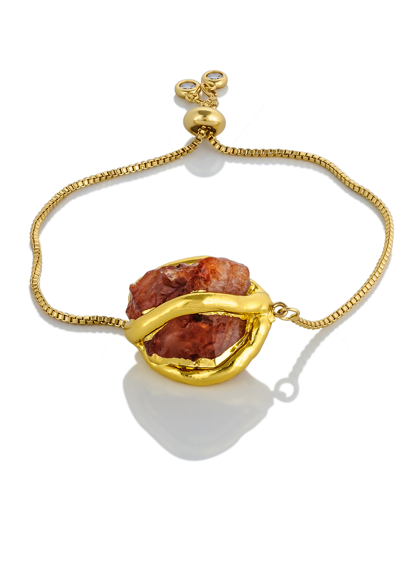 Бижутерный браслет с сердоликом