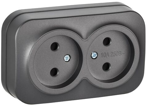 GLORY Роз. 2-я без з/к/ш о/у 10А РС22-2-ХСм сталь м. IEK