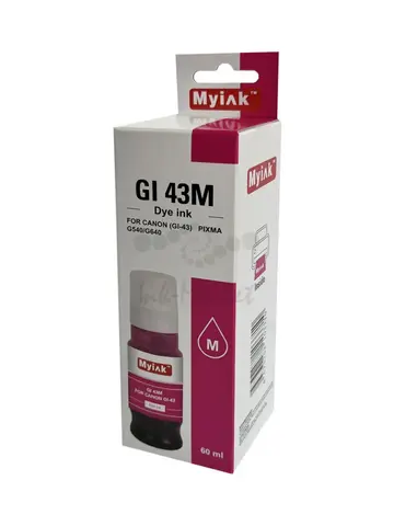 Чернила MyInk GI43M для CANON GI-43M для PIXMA G540/G640 60 мл, контейнер, magenta Dye