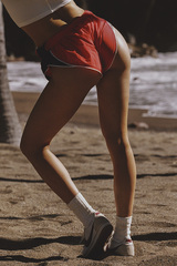 Шорты со шнурком ATHLEISURE Морковь