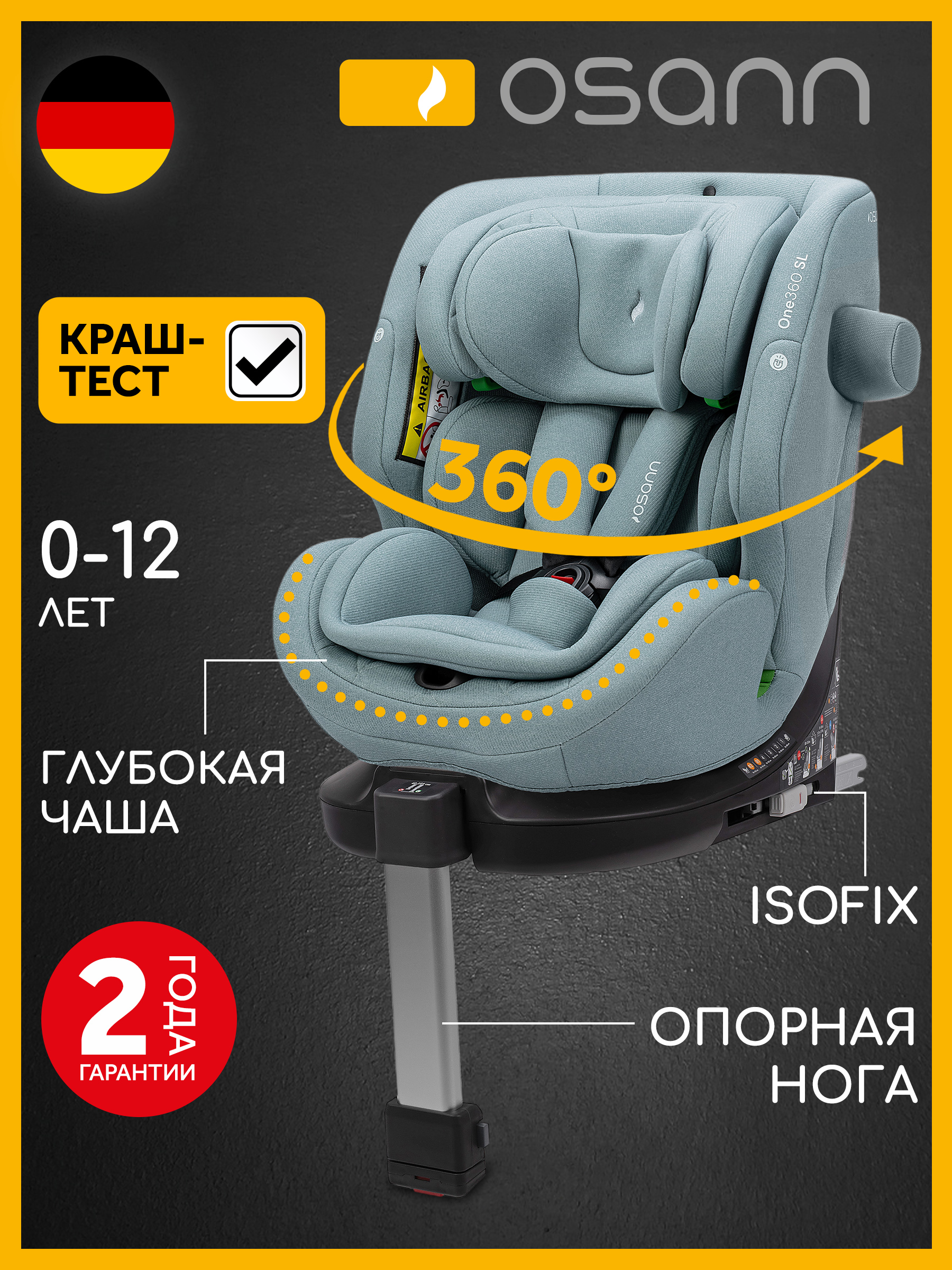 Детское автокресло Osann One360 SL Sky