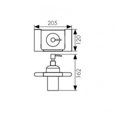 Дозатор для жидкого мыла настенный Kaiser Franco BL KH-2730 схема