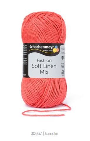 Пряжа Schachenmayr Fashion Soft Linen Mix 00037 красная глина